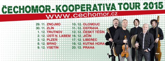Koncerty Čechomor Kooperativa tour 2015