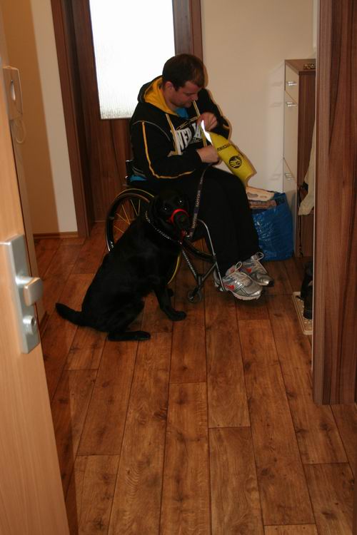 Pavel a asistenční pes Danny
